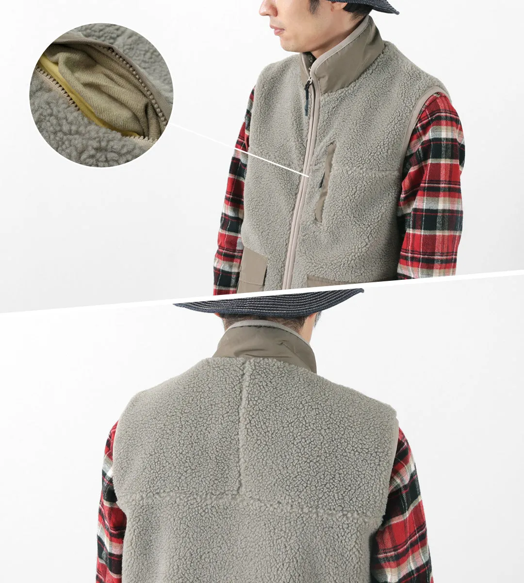 【30％OFF】DESCENTE ddd（デサントディーディーディー） ボア フリース ベスト メンズ　アウター ミドルレイヤー HEAT NAVI ヒートナビ カジュアル 暖かい DHMUJC31 BOA FLEECE VEST【セール】